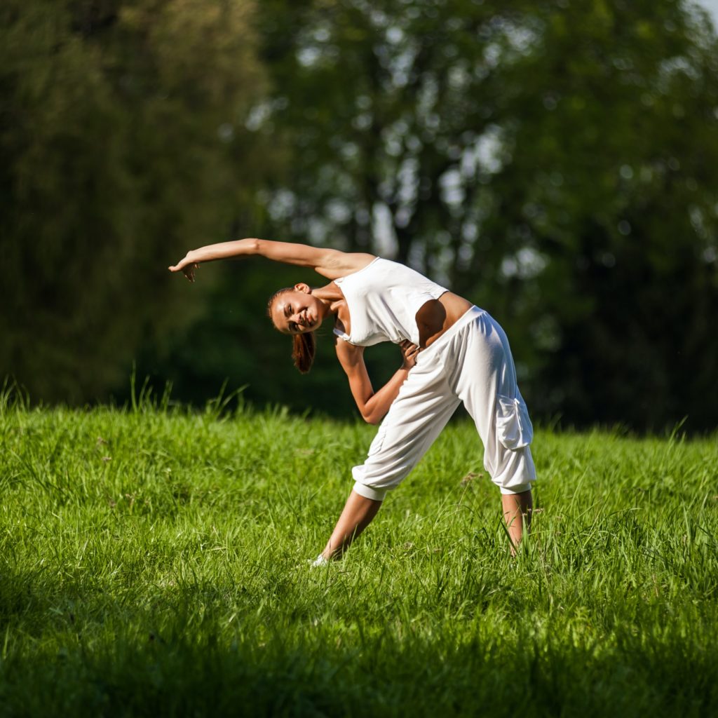 woman engaged in fitness